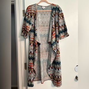 LuLaRoe Shirley tie dye Kimono Size M EUC